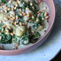 Creamy Gorgonzola Gnocchi with Spinach and Pine[...]