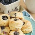 Glazed Blueberry Cream Cheese Biscuits
