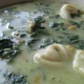 Creamy Chicken, Spinach and Tortellini Soup