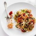 Zucchini Noodles with Garlic Shrimps, and Olive[...]