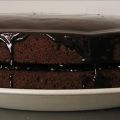 Chocolate  Cake Dripping With Chocolate Sauce