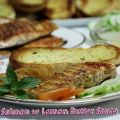 Grilled Salmon with Lemon Butter Sauce