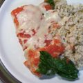 Baked Fish With Spinach and Tomatoes