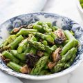 Sautéed Asparagus with Morels