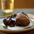 Double-Chocolate Soufflé with Vanilla Custard[...]