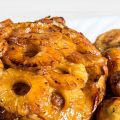Pork with a caramelized pineapple glaze