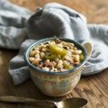 Black-eyed peas wth bacon and jalapeños