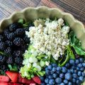 Triple Berry Salad with Sugared Almonds