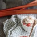 Rhubarb Swirl Honey Ice Cream