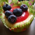 Cheesecake Cupcakes With Raspberry Sauce