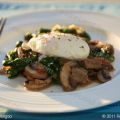 Poached Eggs over Spinach &amp; Mushrooms