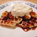 Bananas Foster Waffles W/Ginger Whipped Cream