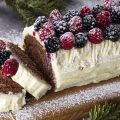 Christmas Log with Forest Fruit
