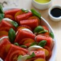 Watermelon Peach Caprese Salad