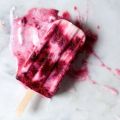 swirled berry yogurt popsicles