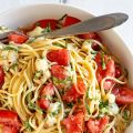 Linguine with Tomatoes Basil and Brie