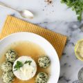 Chicken Spinach Meatball Soup with Broth and[...]