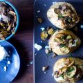 baked potatoes with wild mushroom ragù