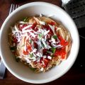angel hair pasta with raw tomato sauce