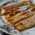 Caramelized Crepes Filled with Fresh Cheese
