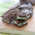 Frozen Chocolate Mint Graham Cracker Sandwiches