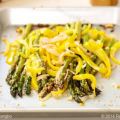 Roasted Asparagus with Sweet Pepper and Shallots