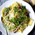 broken pasta with pork ragu