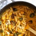 Pumpkin Mac and Cheese with Roasted Veggies