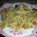 Scrambled Eggs With Scallions and Mushrooms