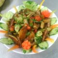 exotic grilled vegetable salad with pears Recipe