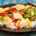 Asian Chicken, Peppers, Pineapple and Rice