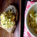 egg salad with pickled celery and coarse dijon