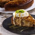 Upside Down Apple Chocolate Pie