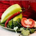 Green salsa made with green banana peppers[...]