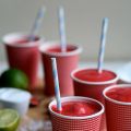Fresh Raspberry and Gin Slushies