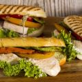 Grilled Vegetable and Chicken Baguette Sandwich