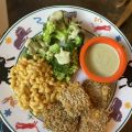 Tempeh Nuggs, Fava Beans, & Caprese Pasta