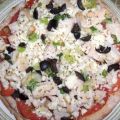Greek Chicken Pita Pizzas
