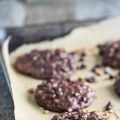 Flourless Double Chocolate Pecan Cookies