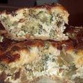 Roasted Broccoli, Bacon Quiche