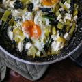 Braised Egg with Leek, Kale and Za’atar