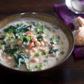 Chickpea & Rice Soup With A Little Kale