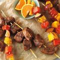 Citrus-Marinated Beef & Fruit Kabobs