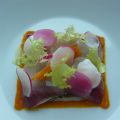 Hamachi Salad on Sesame Melba Recipe