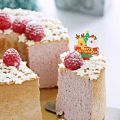 Raspberry Chiffon Cake 覆盆子戚风蛋糕