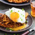 Sweet Potato Waffles with Fried Egg, Bacon, and[...]