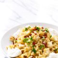 Roasted Cauliflower Carbonara with Burrata