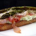 Open Faced Asparagus and Serrano Ham Sandwich