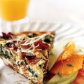 Frittata with Bacon, Fresh Ricotta, and Greens