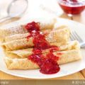 Crepes with Strawberry Sauce